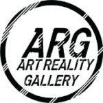 Art reality gallery logo which is a circle with ARG and the words of art reality gallery